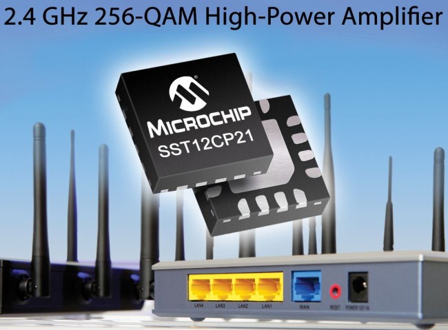 Microchip推出全新2.4GHz射频高功率放大器