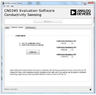 图7. CN-0349软件校准窗口 