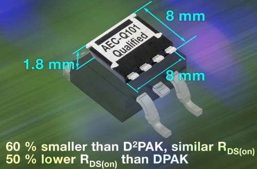 新的8mm x 8mm x 1.8mm PowerPAK 8x8L封装40V TrenchFET功率MOSFET