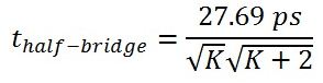 我们可以在K%范围内测量半桥的上升时间